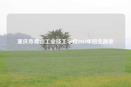 重庆市青山工业技工学校2024年招生简章